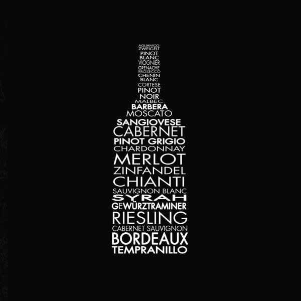 Trinx Wine Bottle Names On Canvas Print Wayfair